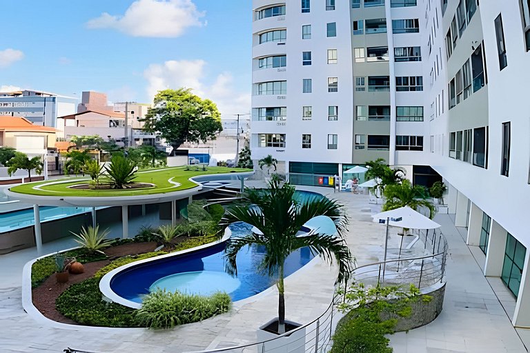 Flat próximo ao mar no Luxor Tambaú