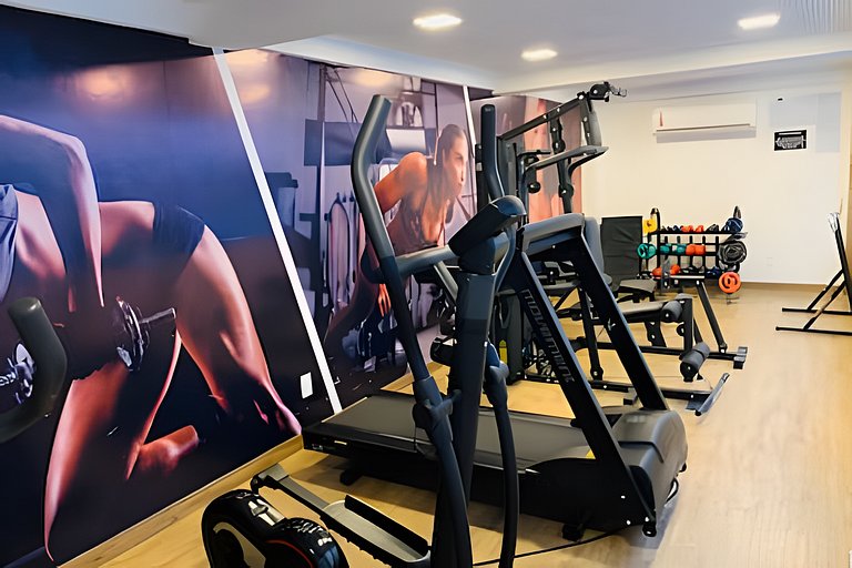 Flat com vista da piscina com café incluso