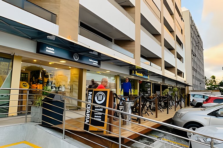Apt amplo em luxuoso Hotel com café incluso