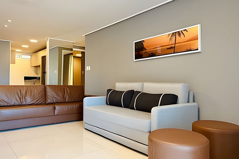 Apto 2Q com vista espetacular com café incluso