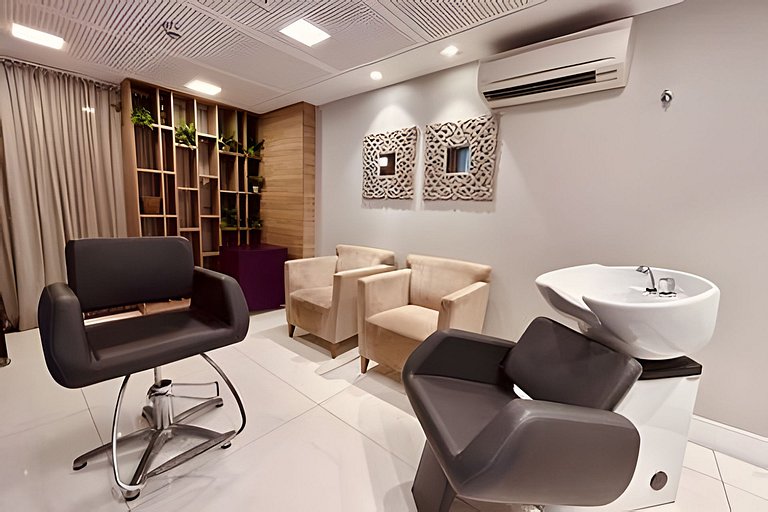 Apto 2q vista mar e piscina no Solar com café