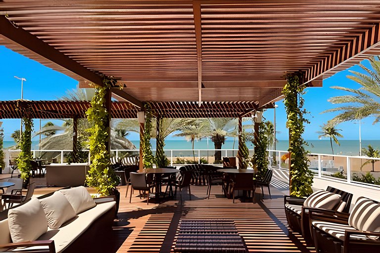 Apto Espaçoso de 1q com vista mar - café incluso