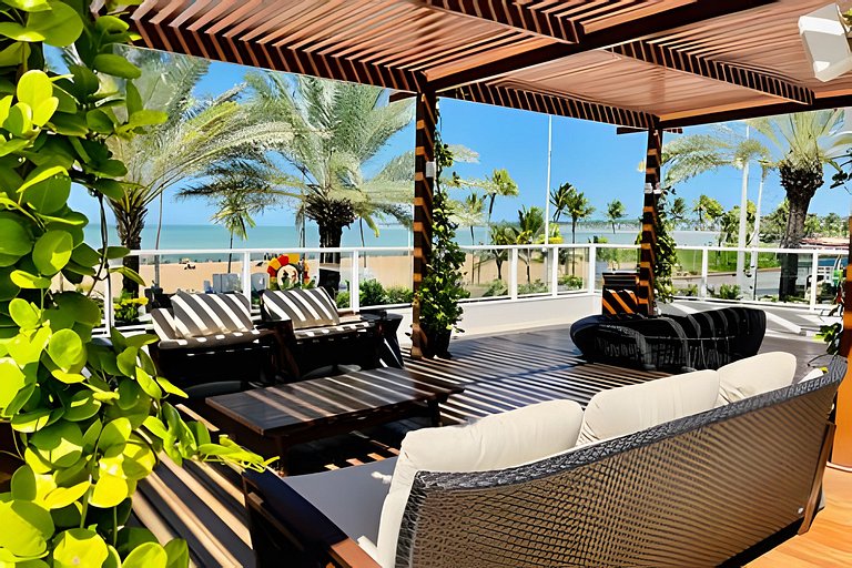 Apto Espaçoso de 1q com vista mar - café incluso