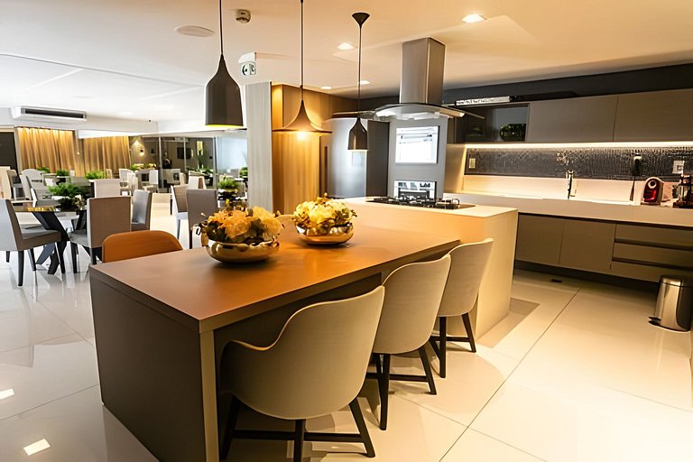 Apartamento moderno no Solar Tambaú - café incluso