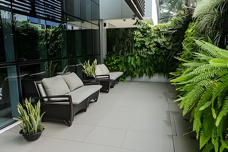 Apto Studio Grande com vista piscina
