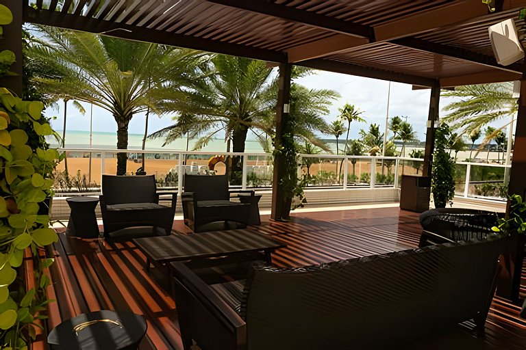 Apto Studio Grande com vista piscina