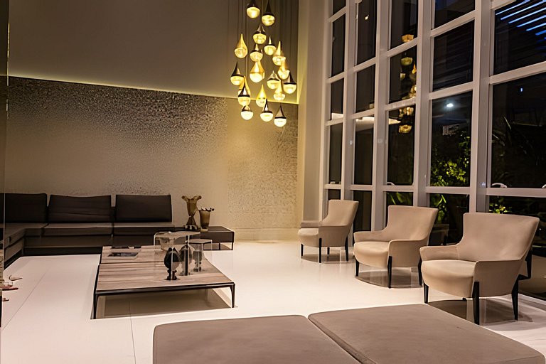 Apto Studio Grande com vista piscina