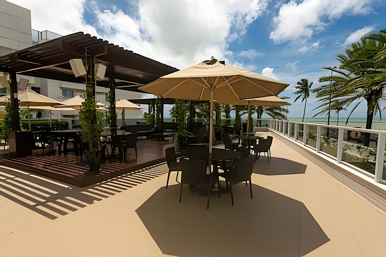 Apto Studio Grande com vista piscina