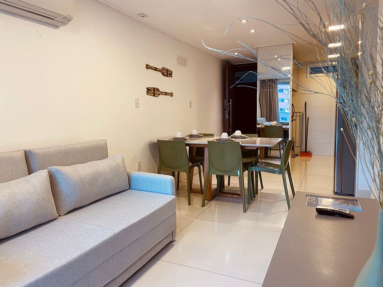 Lindo apto de 2 quartos no Solar com café incluso