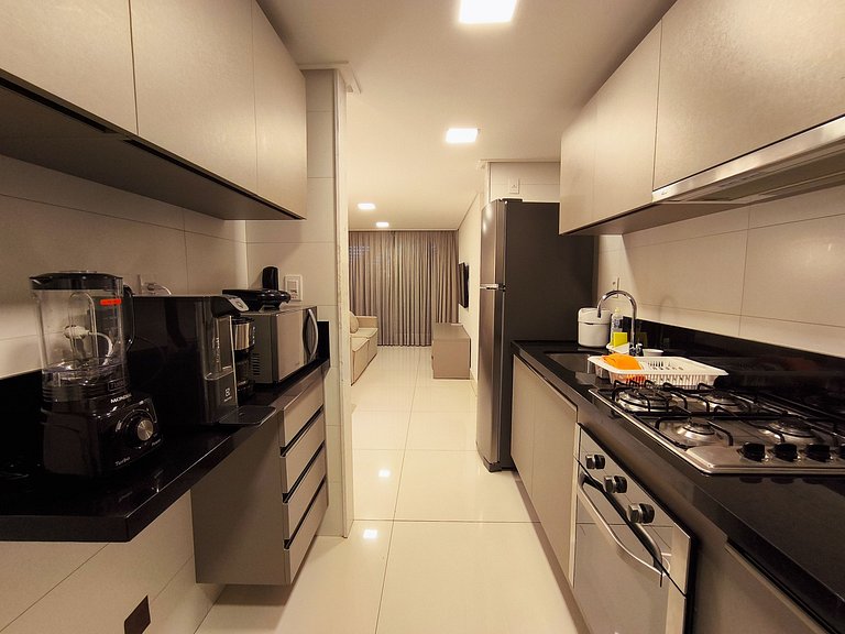 Fantástico apto de 2 quartos com café incluso