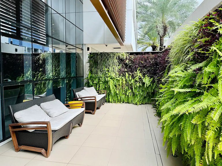 Apto Studio Grande com vista piscina