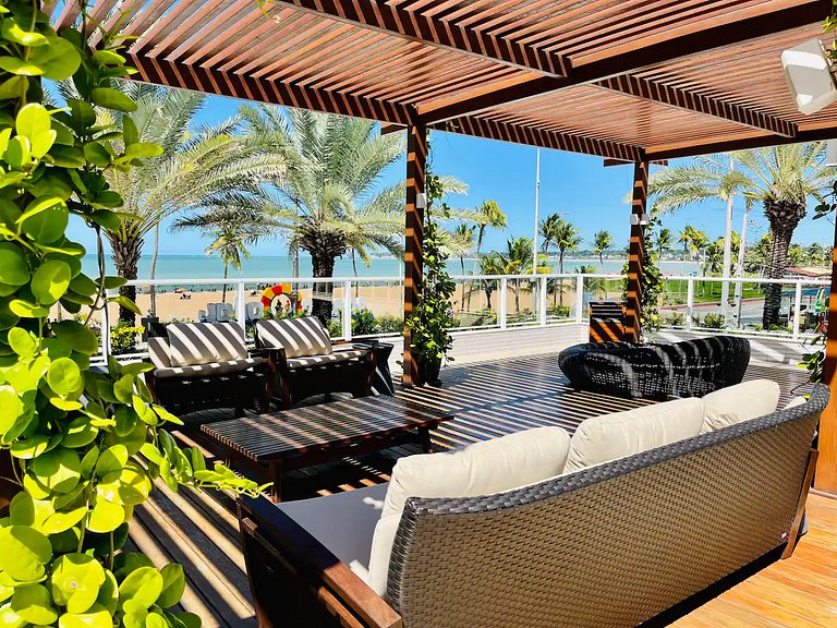 Apto Studio Grande com vista piscina