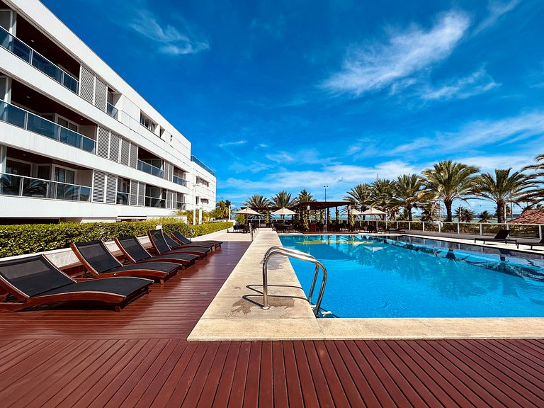Apto Studio Grande com vista piscina