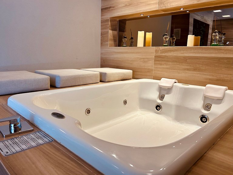 Apto Studio Grande com vista piscina