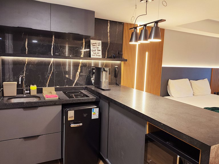 Flat Luxo Frente Mar com Vista Espetacular