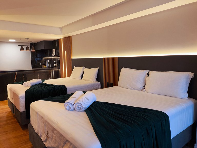 Flat Luxo Frente Mar com Vista Espetacular