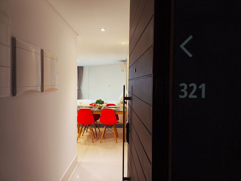 Apt Studio Grande com vista piscina - café incluso