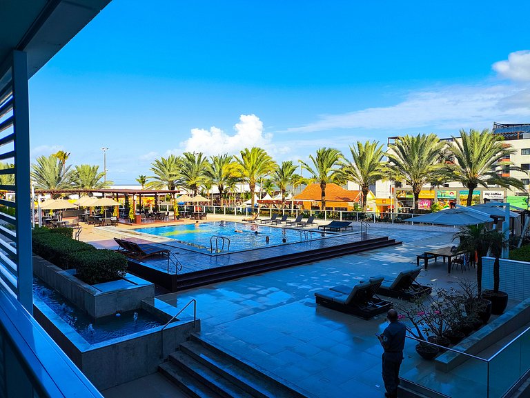 Apto Studio Grande com vista piscina