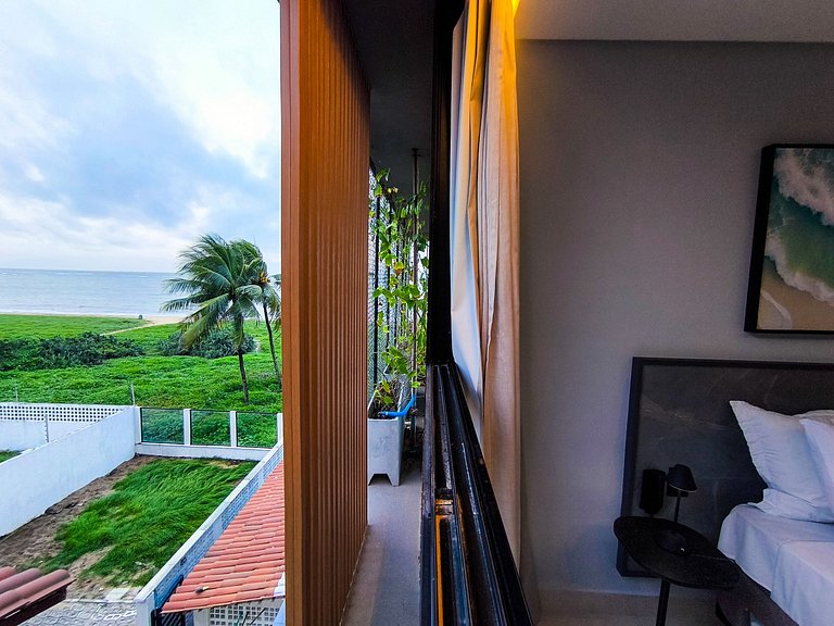 Flat pé na areia com linda vista no Alta Garden