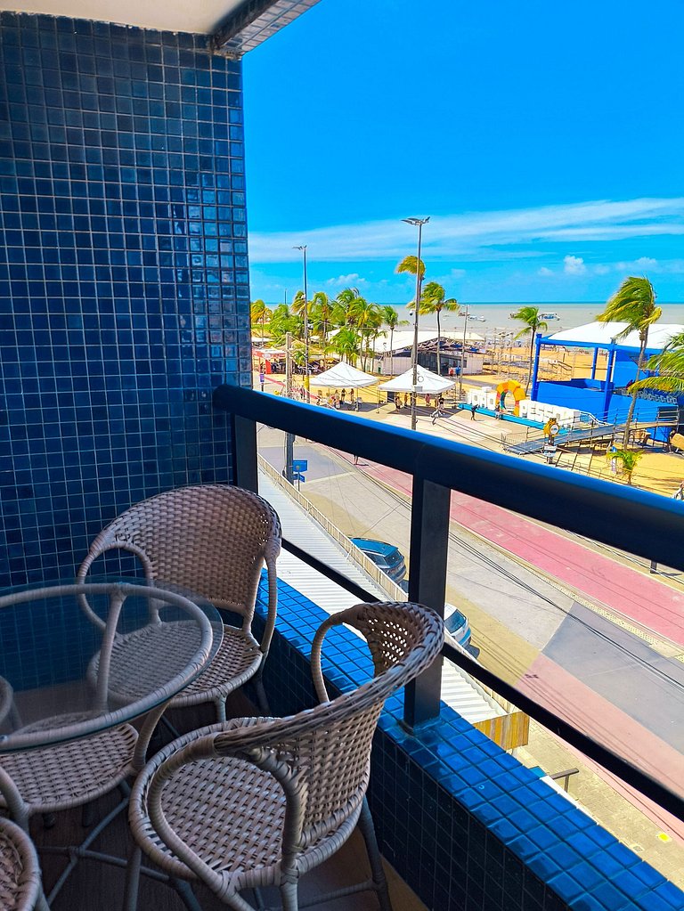 Flat Luxo Frente Mar com Vista Espetacular