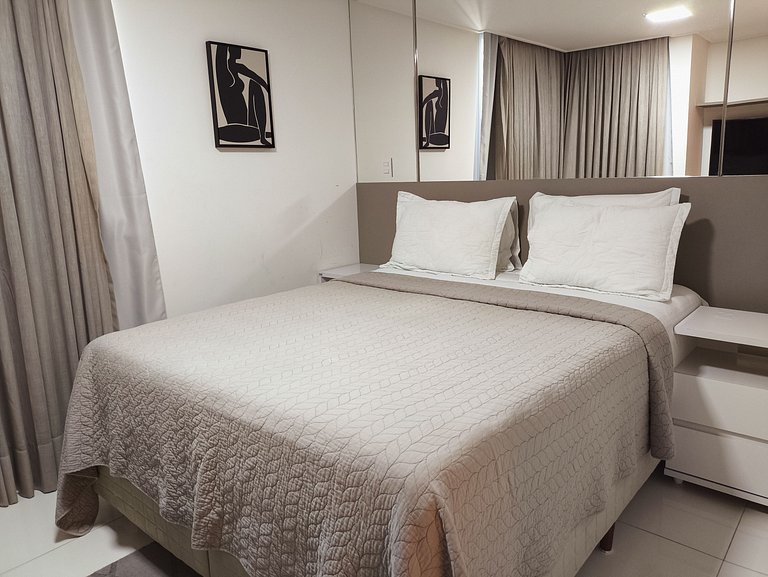 Apto Luxo 2 quartos com café incluso