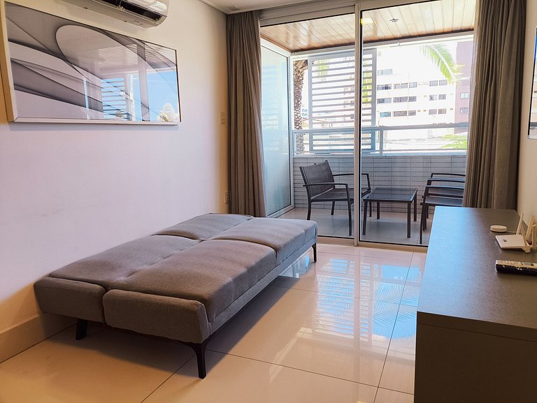 Apt 2 quartos no Solar Tambaú com vista para o mar