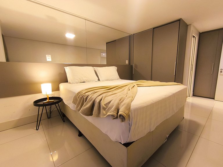 Apto aconchegante 1q com vista mar - café incluso