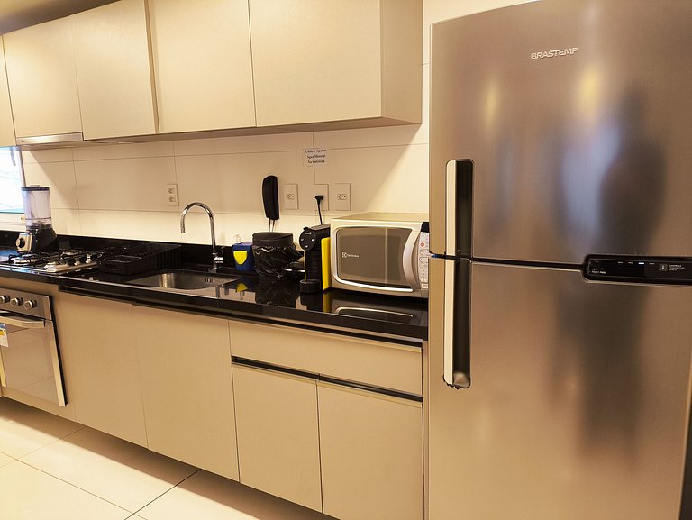 Apto aconchegante 1q com vista mar - café incluso