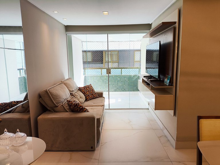 Flat 2 quartos com cama king no Luxor Tambaú