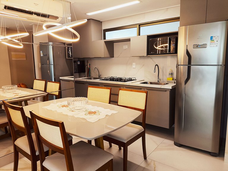 Flat 2 quartos com cama king no Luxor Tambaú