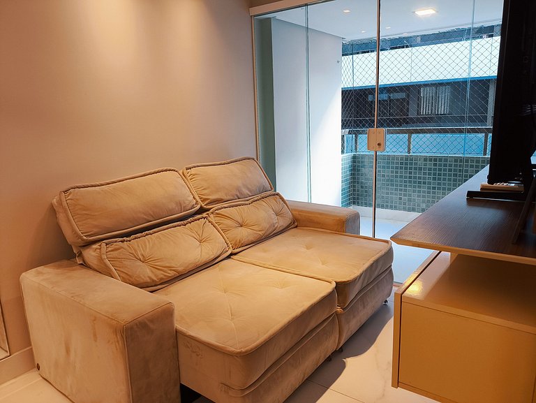 Flat 2 quartos com cama king no Luxor Tambaú