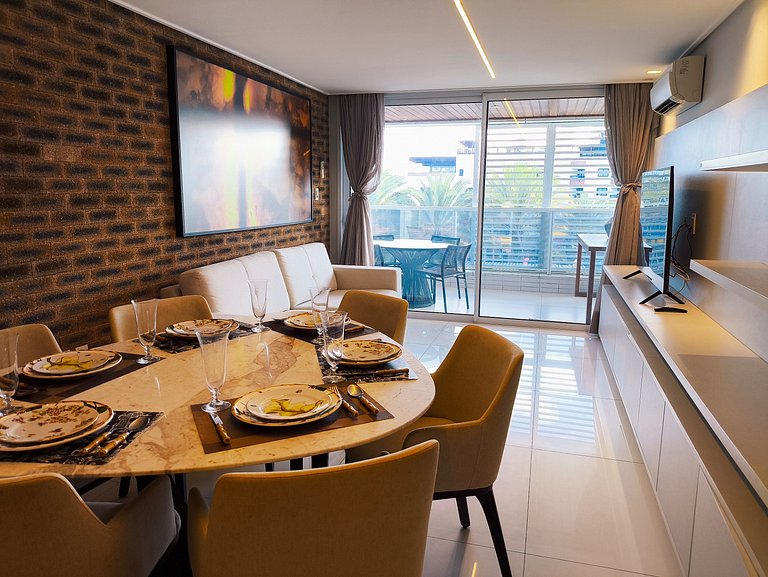 Apto 2 quartos vista mar e piscina no Solar Tambaú