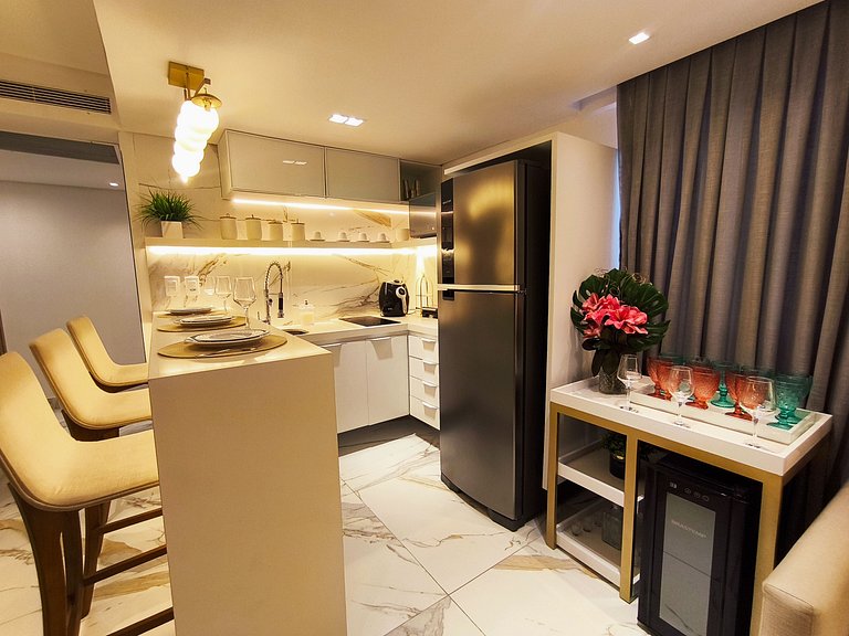 Flat Frente Mar no Marinas Praia Flat