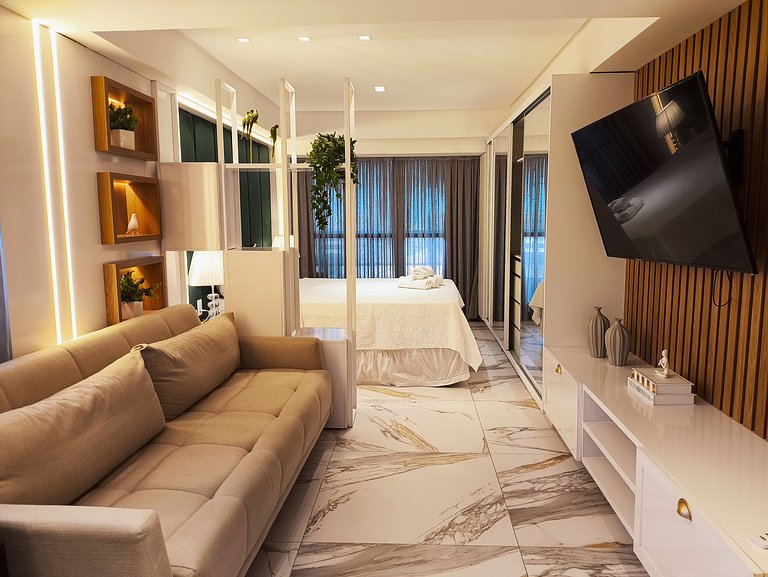 Flat Frente Mar no Marinas Praia Flat