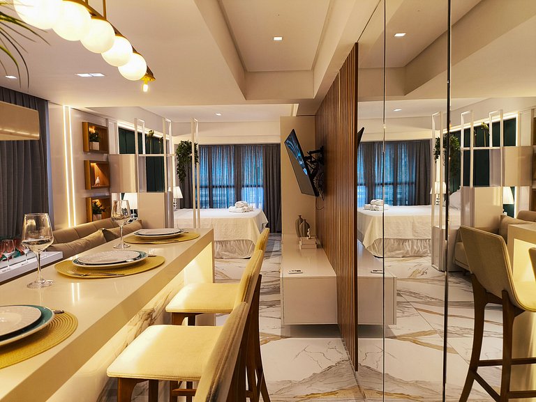 Flat Frente Mar no Marinas Praia Flat