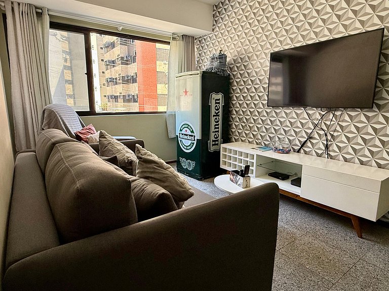 Flat Confortavel a poucos passos da praia