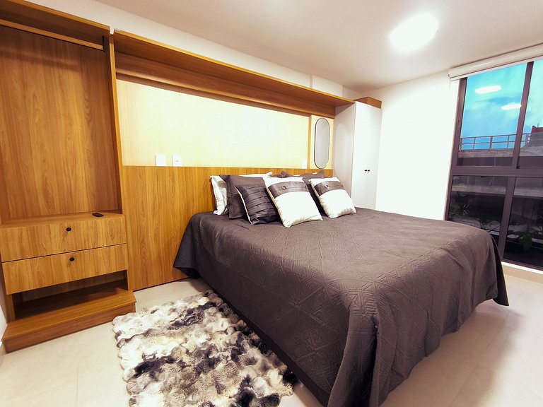 Apto 3 quartos beira-mar no Falésia Alliance