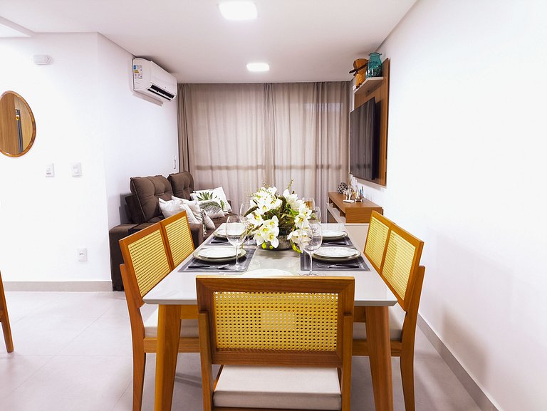 Apto 3 quartos beira-mar no Falésia Alliance