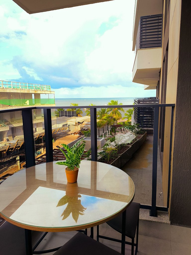 Apto 3 quartos beira-mar no Falésia Alliance