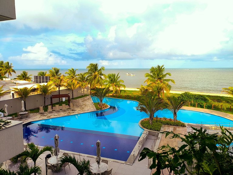 Apto 3 quartos beira-mar no Falésia Alliance