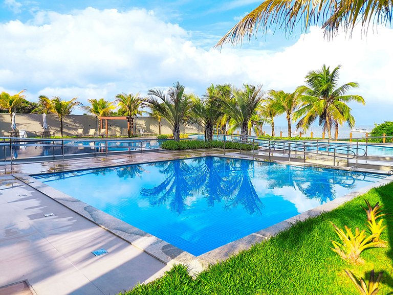 Apto 3 quartos beira-mar no Falésia Alliance