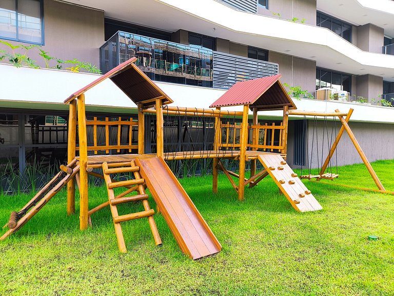 Apto 3 quartos beira-mar no Falésia Alliance