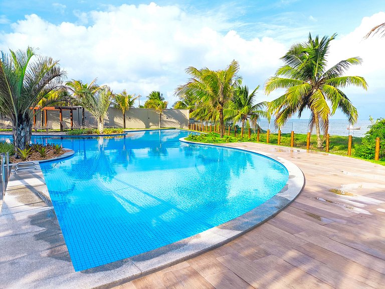 Apto 3 quartos beira-mar no Falésia Alliance