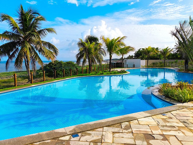 Apto 3 quartos beira-mar no Falésia Alliance