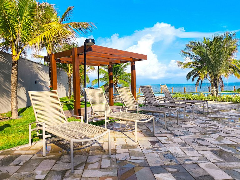 Apto 3 quartos beira-mar no Falésia Alliance