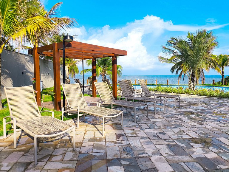 Apto 3 quartos beira-mar no Falésia Alliance