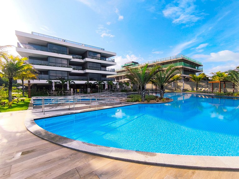 Apto 3 quartos beira-mar no Falésia Alliance