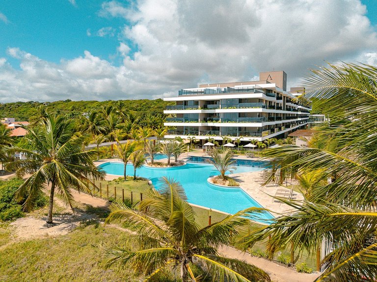 Apto 3 quartos beira-mar no Falésia Alliance