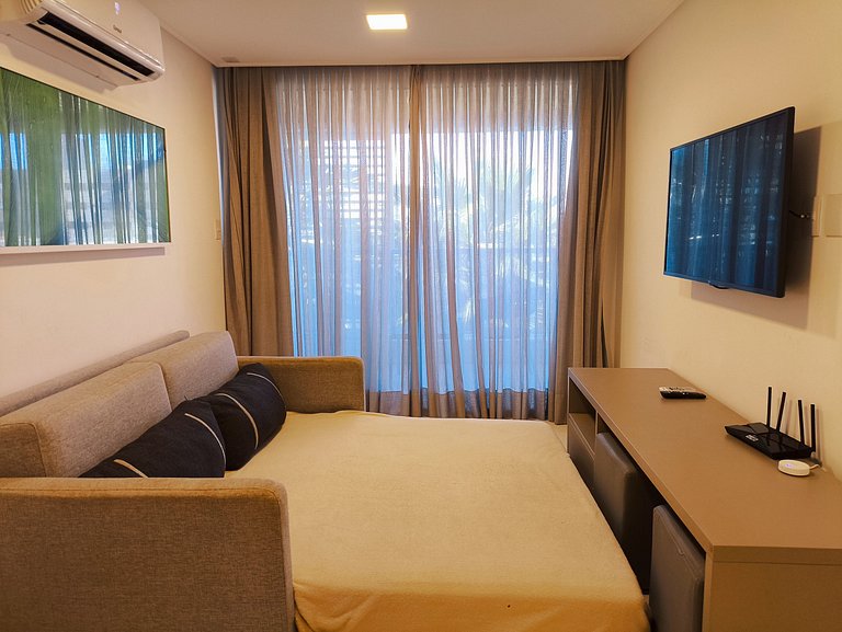 Apto 2 quartos de alto padrão com café incluso